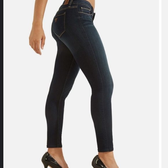 GUESS Power Stretch Skinny Jeans - Black - Picture 1 of 5